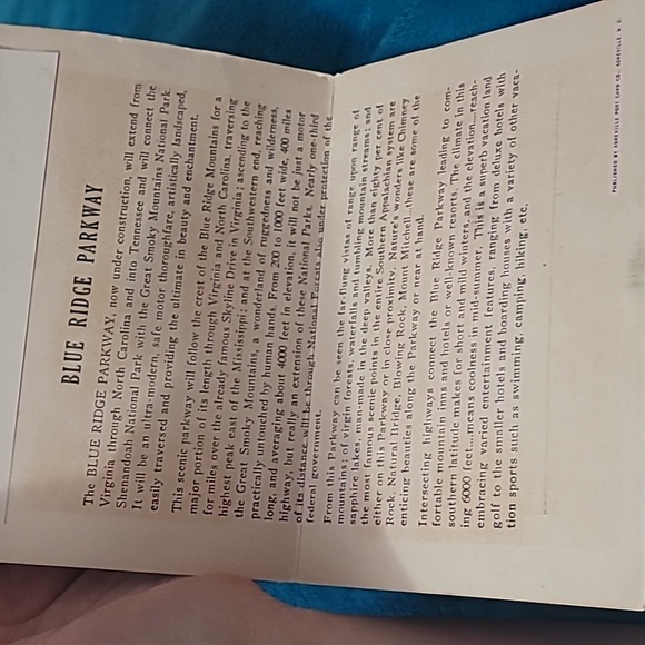 Vintage scenes along blue ridge parkway souvenir folder - Picture 6 of 7